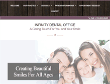 Tablet Screenshot of infinitydentaloffice.com